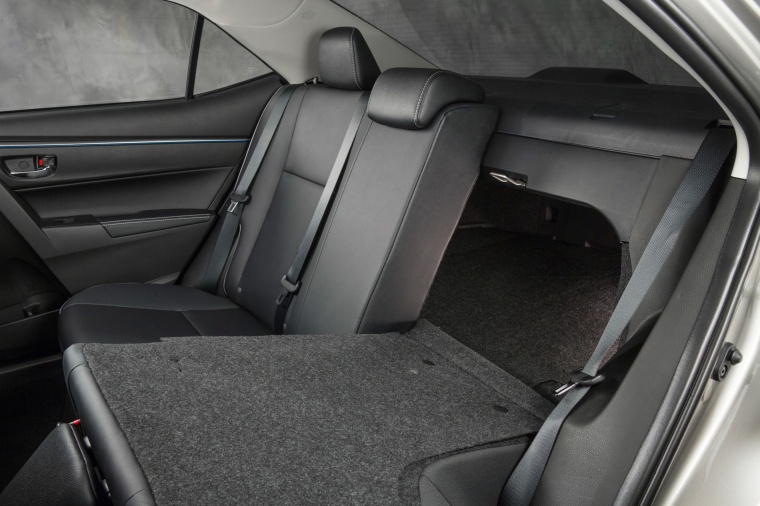 2016 Toyota Corolla LE Eco Rear Seats Folded in Black Color - Picture